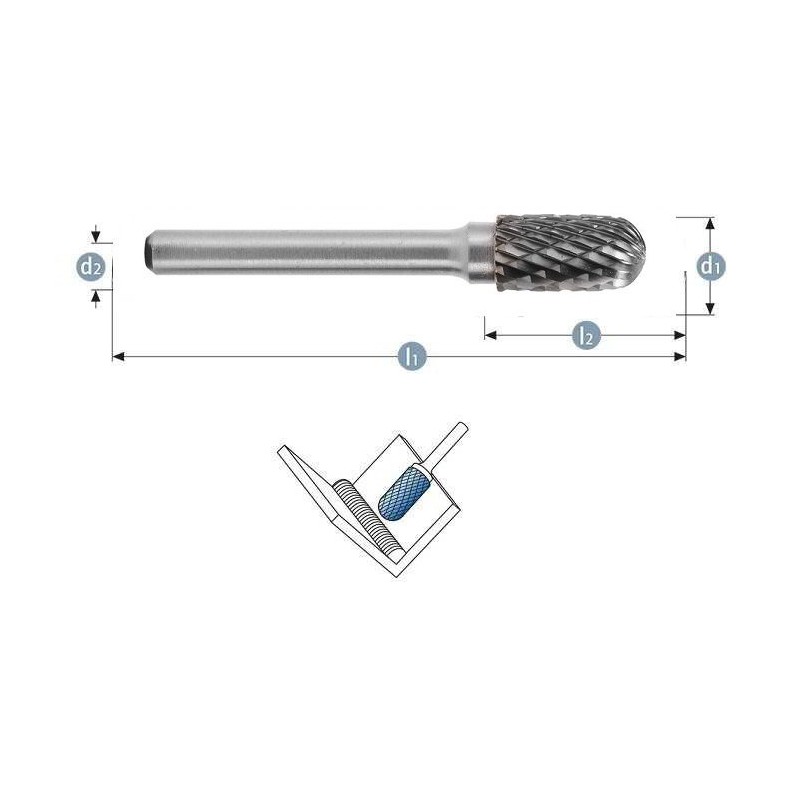 Φρεζάκι καρβιδίου 12 x 6 x 70 mm ''WRC'' S6