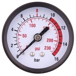 Μανόμετρο Φ50 οριζόντιο 0-16 bar