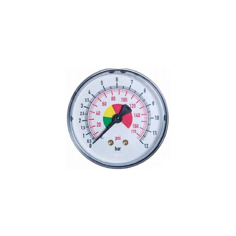Μανόμετρο Φ63 αερόμετρου 0 - 12 bar / 0 - 170 psi