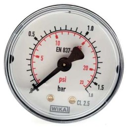 Μανόμετρο Φ63 κάθετο 0-1.6 bar - 0-23 psi