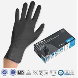 Γάντια νιτριλίου ενισχυμένα medium μαύρα