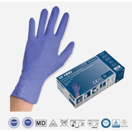 Γάντια νιτριλίου ενισχυμένα medium μπλέ 3.5 gr