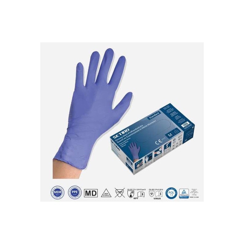 Γάντια νιτριλίου ενισχυμένα X-Large μπλέ 3.5 gr