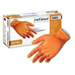 Γάντια νιτριλίου ενισχυμένα medium orange 8.5 gr