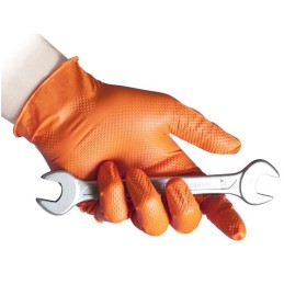 Γάντια νιτριλίου δυνατά X-Large orange 8.5 gr