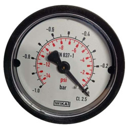 Μανόμετρο κενού υποπίεσης 0 έως -1 bar
