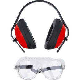 Προστατευτικό θορύβου αυτιών + γυαλιά